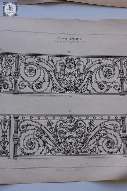 アンティーク紙  antique documents 図案セット .FR a l'epoque
