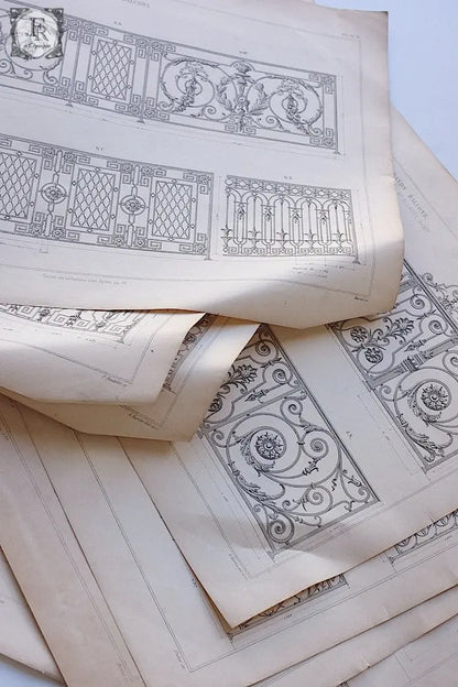 アンティーク紙  antique documents 図案セット .FR a l'epoque