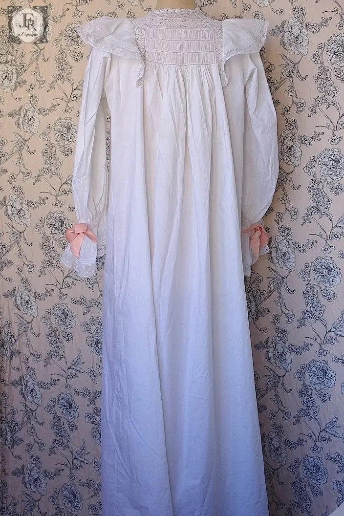 アンティークコットンワンピース　antique dress .FR a l'epoque