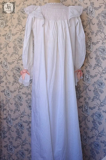 アンティークコットンワンピース　antique dress .FR a l'epoque