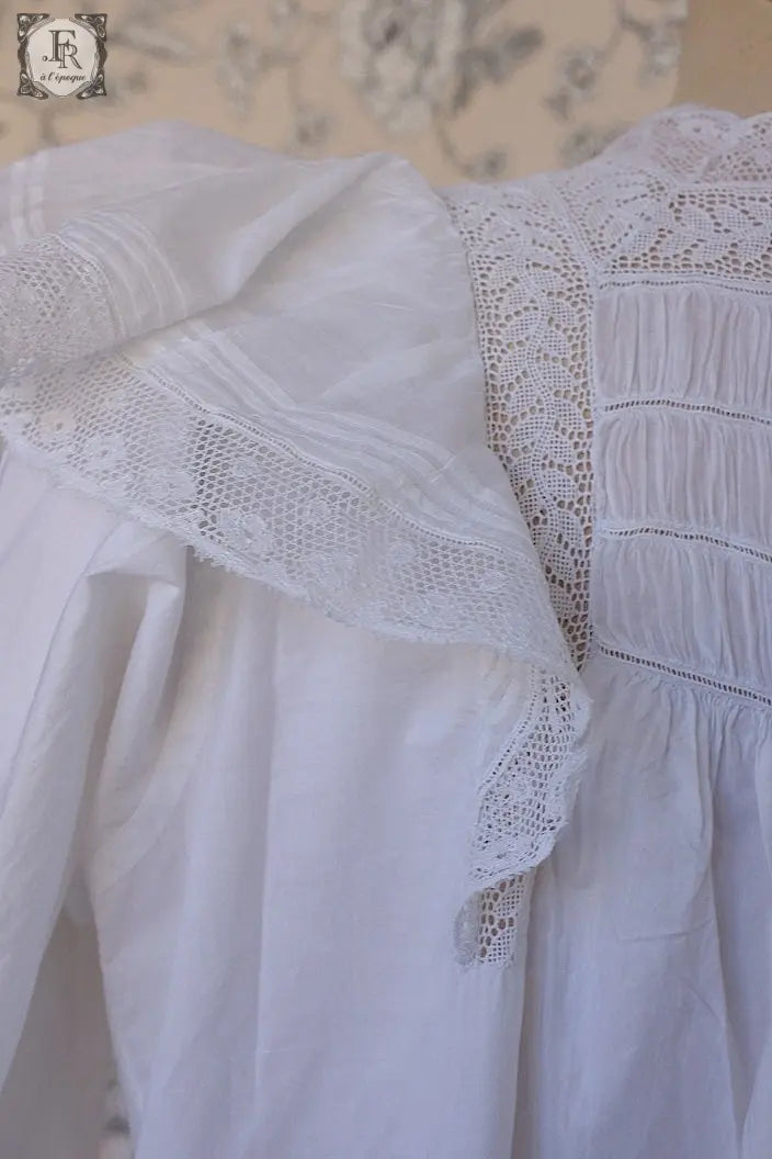 アンティークコットンワンピース　antique dress .FR a l'epoque