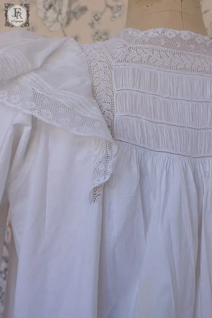 アンティークコットンワンピース　antique dress .FR a l'epoque