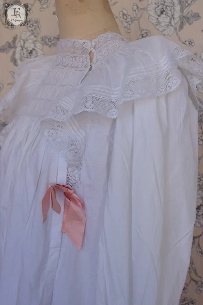 アンティークコットンワンピース　antique dress .FR a l'epoque