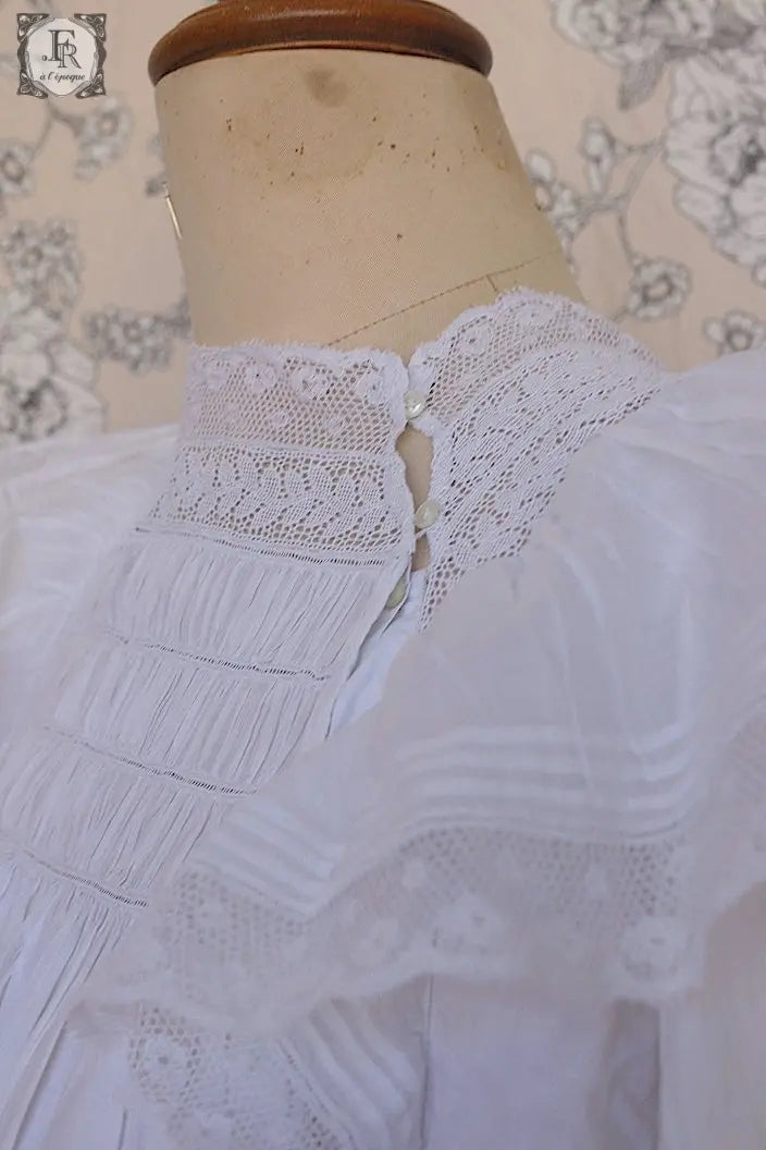 アンティークコットンワンピース　antique dress .FR a l'epoque