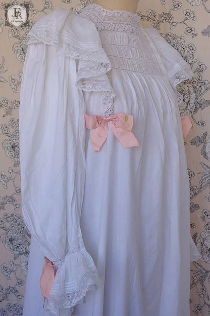アンティークコットンワンピース　antique dress .FR a l'epoque