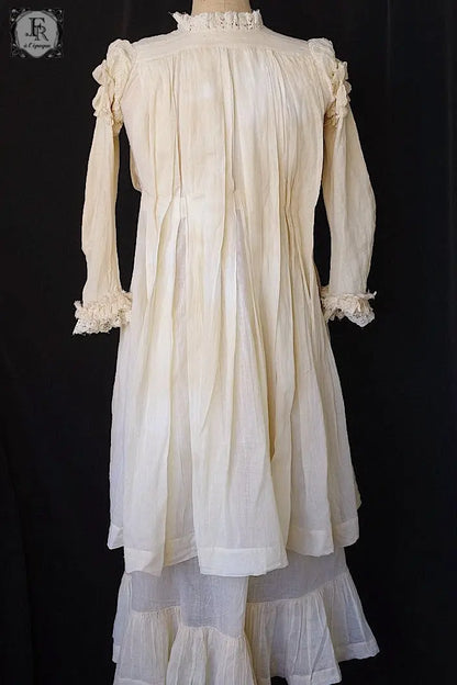 アンティークワンピース＋スカート　少女用　antique dress .FR a l'epoque