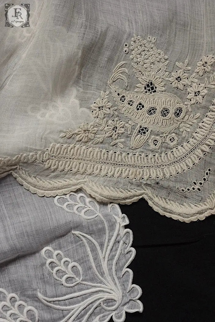 アンティークハンカチ　antique mouchoir 素材用　lot .FR a l'epoque