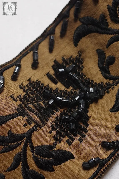 アンティークリボン　antique ruban ビーズ付き刺繍 .FR a l'epoque