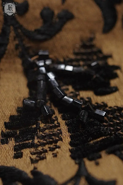 アンティークリボン　antique ruban ビーズ付き刺繍 .FR a l'epoque