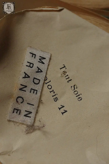 アンティークリボン　antique ruban 白　ブルー .FR a l'epoque