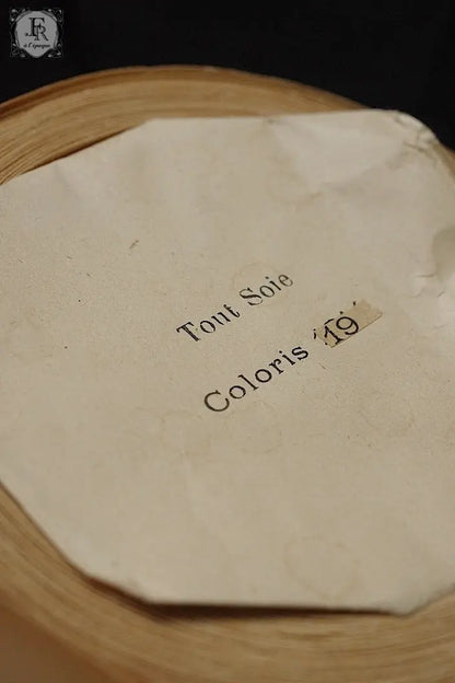 アンティークリボン　antique ruban 白　ブルー .FR a l'epoque