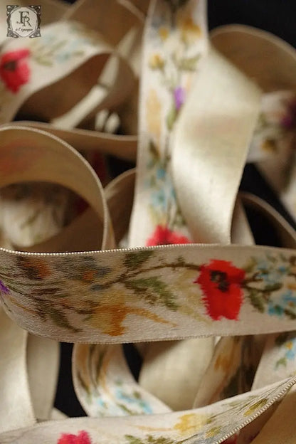 アンティークリボン　antique ruban 花 .FR a l'epoque
