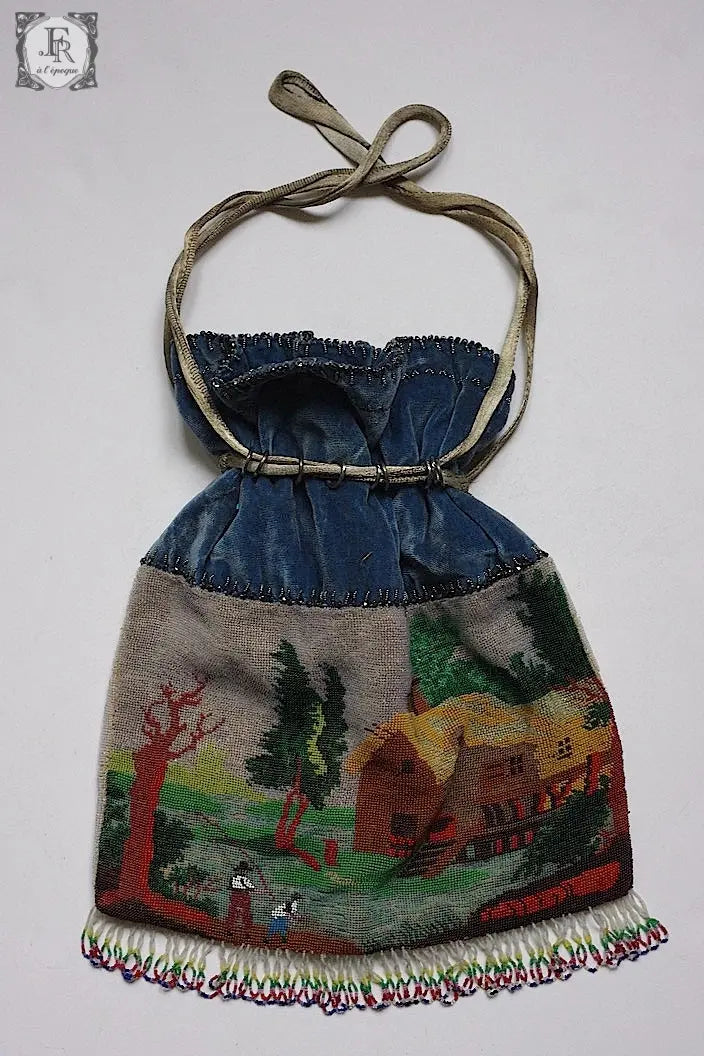 アンティークポシェット　antique sac ビーズ .FR a l'epoque