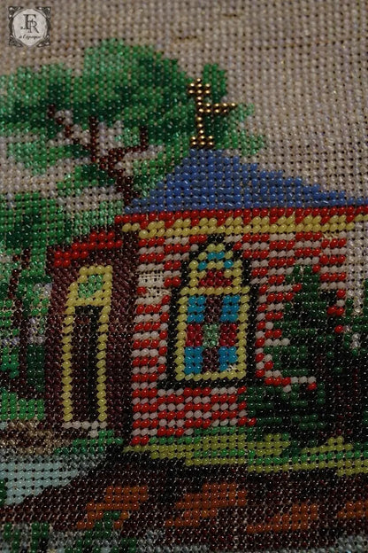 アンティークポシェット　antique sac ビーズ .FR a l'epoque