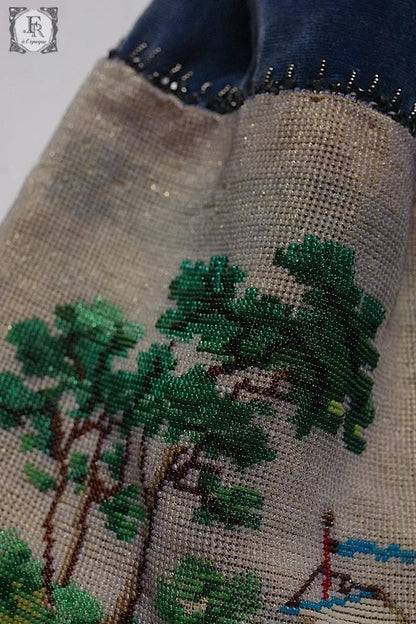 アンティークポシェット　antique sac ビーズ .FR a l'epoque