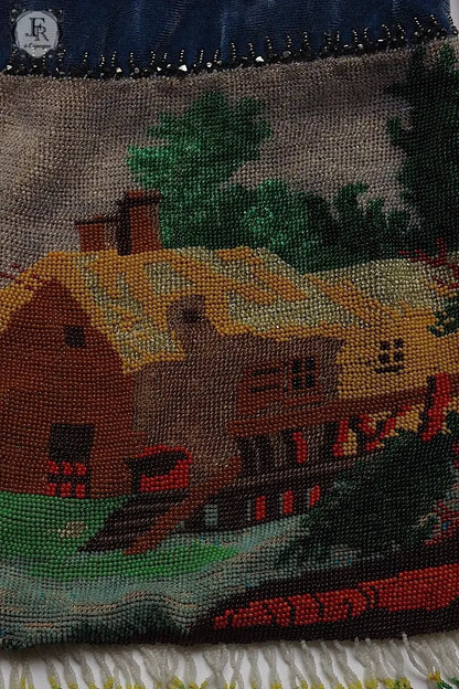 アンティークポシェット　antique sac ビーズ .FR a l'epoque