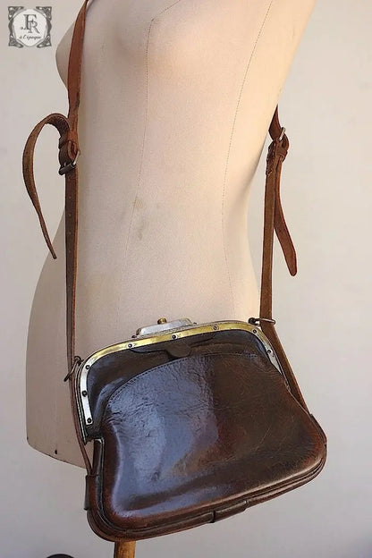 アンティークバッグ　antique sac がま口バッグ .FR a l'epoque