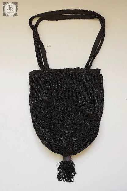 アンティークポーチ　antique sac ピーズポーチ　henry a la pensee .FR a l'epoque