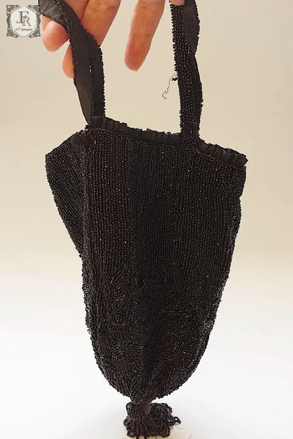 アンティークポーチ　antique sac ピーズポーチ　henry a la pensee .FR a l'epoque