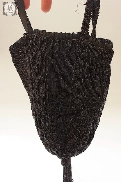 アンティークポーチ　antique sac ピーズポーチ　henry a la pensee .FR a l'epoque