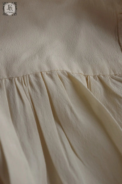 アンティーク子供服　antique vêtement 　シルクワンピースケープ付き .FR a l'epoque