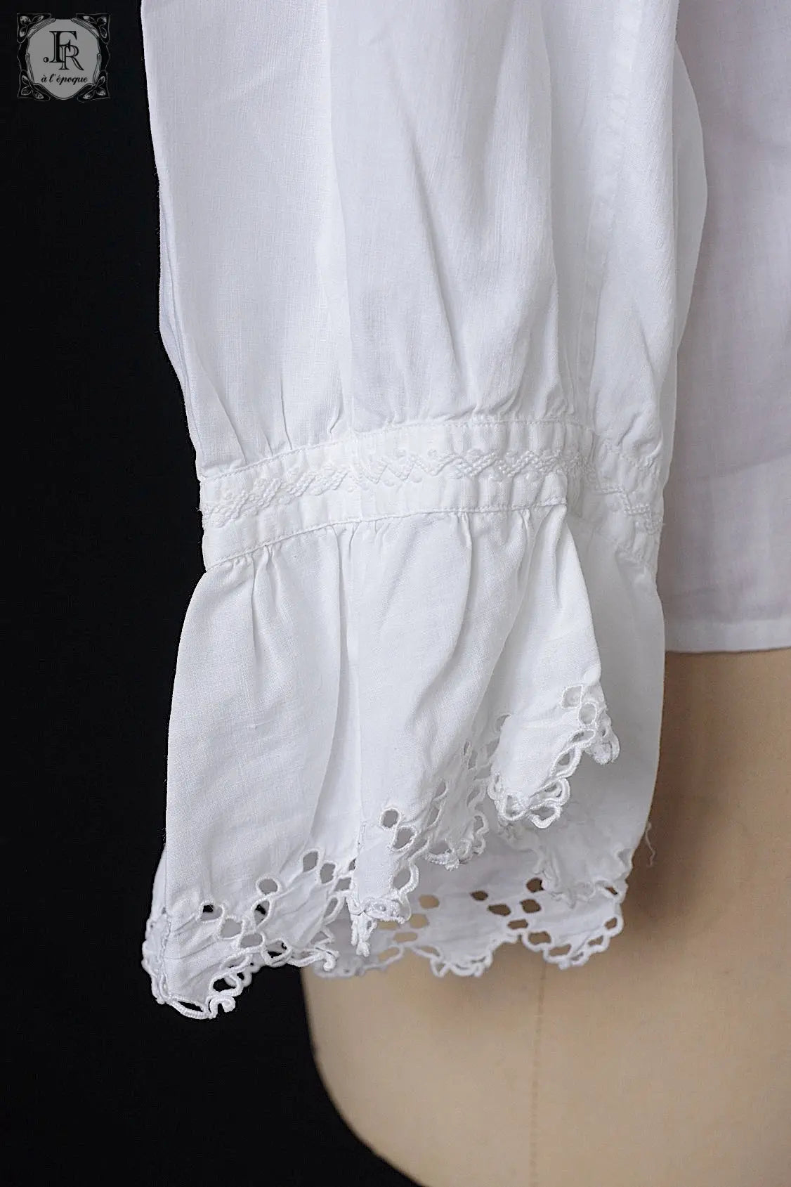 アンティークレースブラウス　antique vêtement   blouse .FR a l'epoque