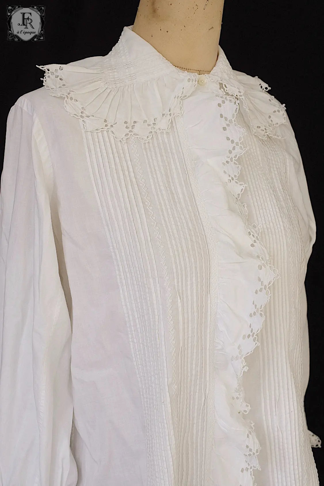 アンティークレースブラウス　antique vêtement   blouse .FR a l'epoque