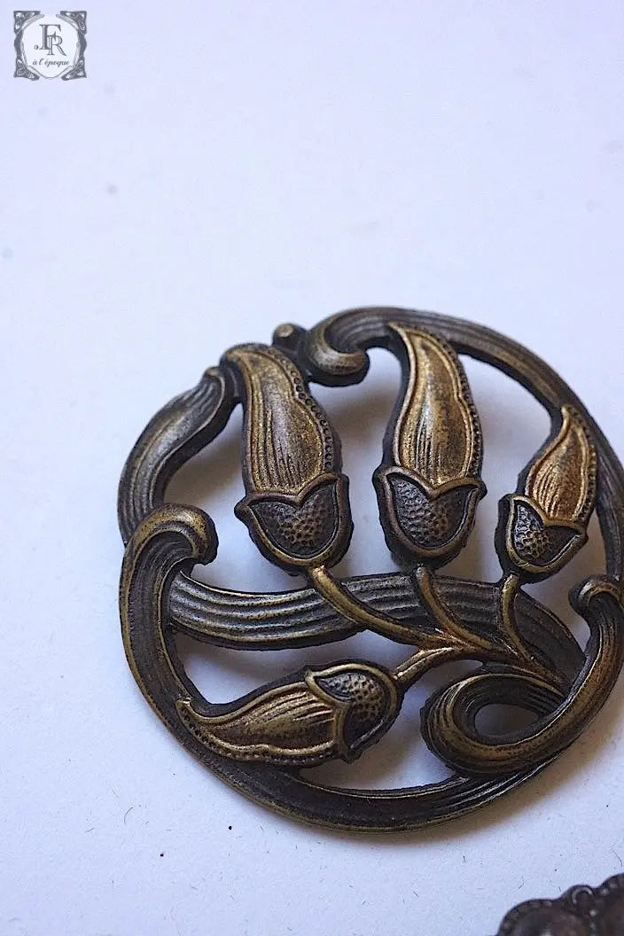 アンティークボタン　boutons ancien 6個 .FR a l'epoque