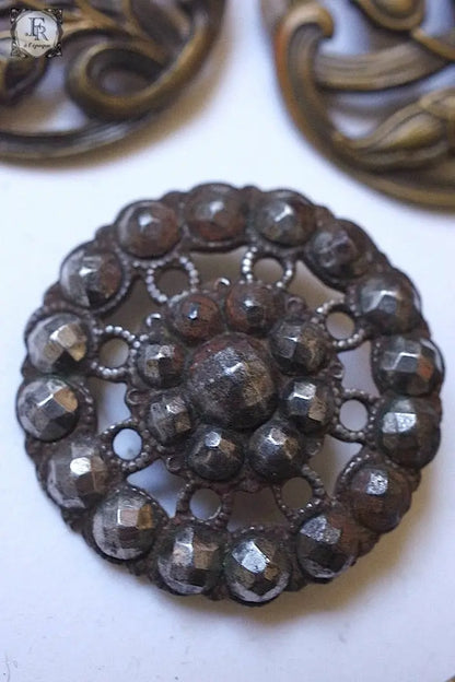 アンティークボタン　boutons ancien 6個 .FR a l'epoque