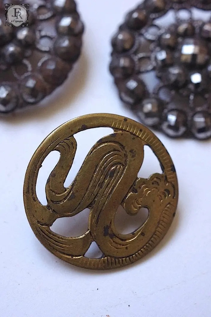 アンティークボタン　boutons ancien 6個 .FR a l'epoque
