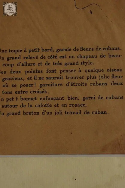 cadre アンティーク　フォトフレーム  ファッション図　2 .FR A Ll'EPOQUE