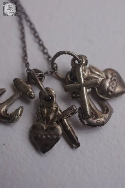 collier アンティーク ペンダント　3モチーフ ×２つ .FR A Ll'EPOQUE