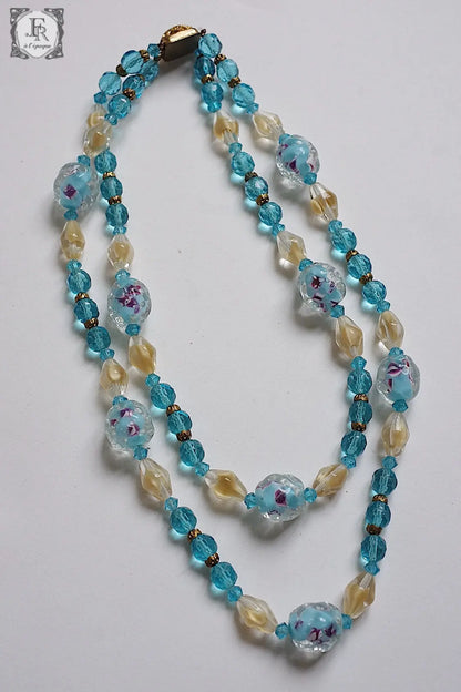ヴィンテージガラスネックレス collier vintage　 .FR a l'epoque