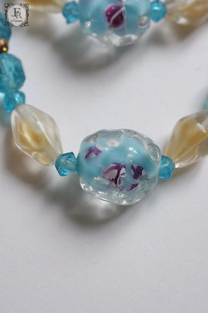 ヴィンテージガラスネックレス collier vintage　 .FR a l'epoque