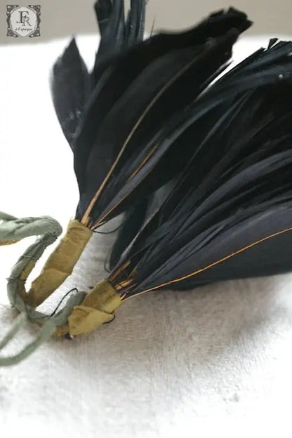 corsage ヴィンテージ　コサージュ　クロ　羽 .FR A Ll'EPOQUE