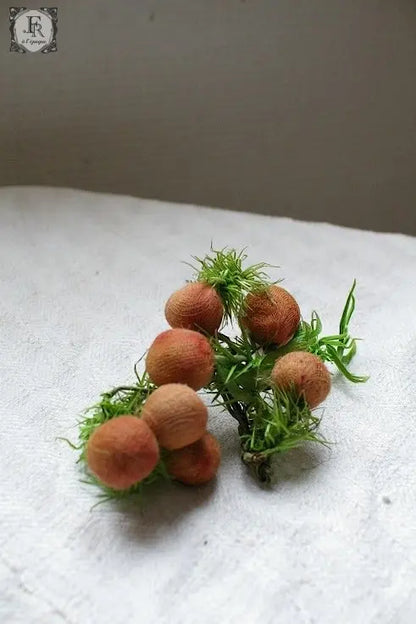 corsage ヴィンテージ　コサージュ　 実　赤オレンジ .FR A Ll'EPOQUE