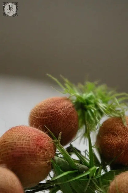 corsage ヴィンテージ　コサージュ　 実　赤オレンジ .FR A Ll'EPOQUE