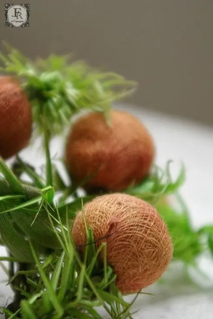 corsage ヴィンテージ　コサージュ　 実　赤オレンジ .FR A Ll'EPOQUE