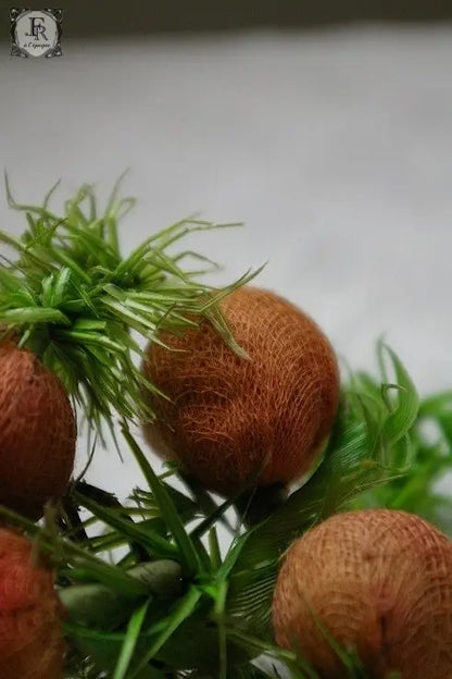 corsage ヴィンテージ　コサージュ　 実　赤オレンジ .FR A Ll'EPOQUE