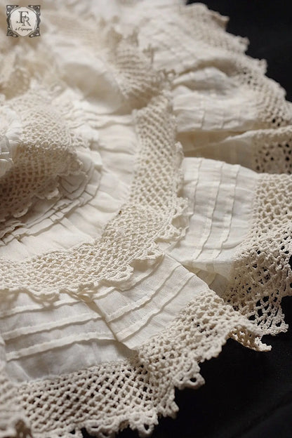 アンティーク帽子　demtelle ancienne レース帽子 .FR a l'epoque