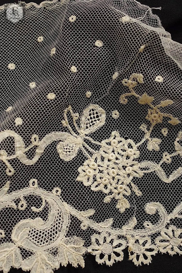 アンティークレース　dentelle ancienne  220cm　アプリカッションアングレテール .FR a l'epoque