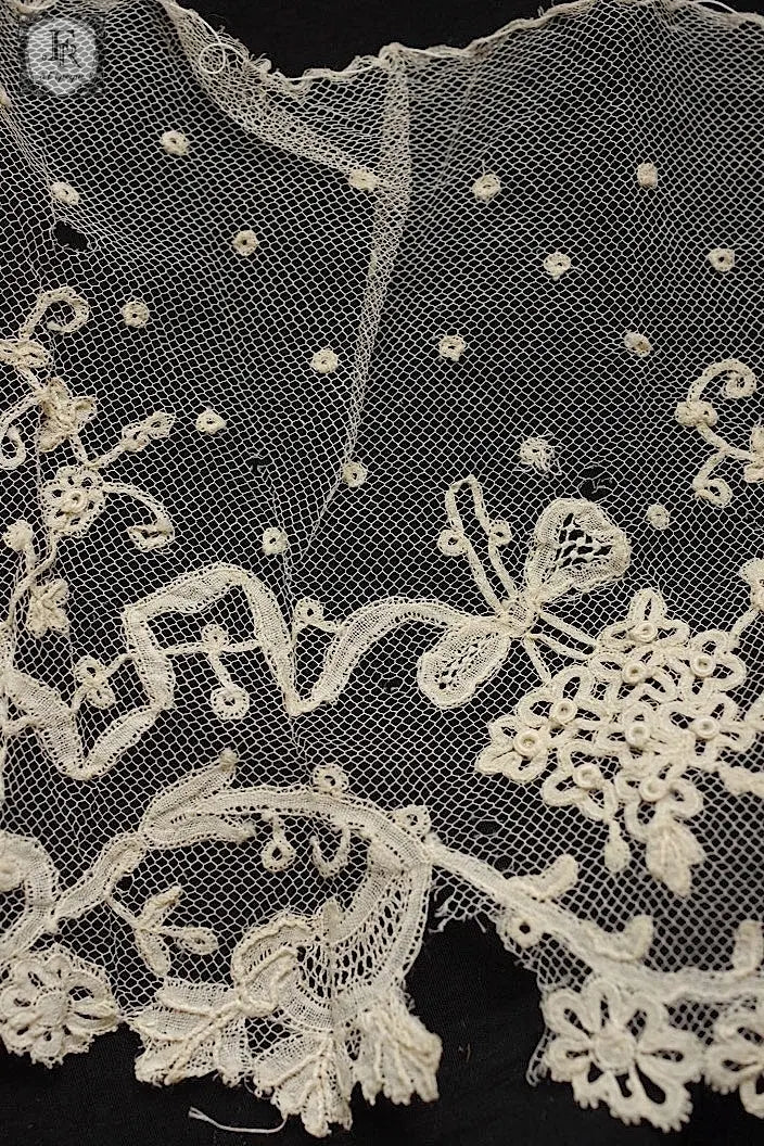 アンティークレース　dentelle ancienne  220cm　アプリカッションアングレテール .FR a l'epoque