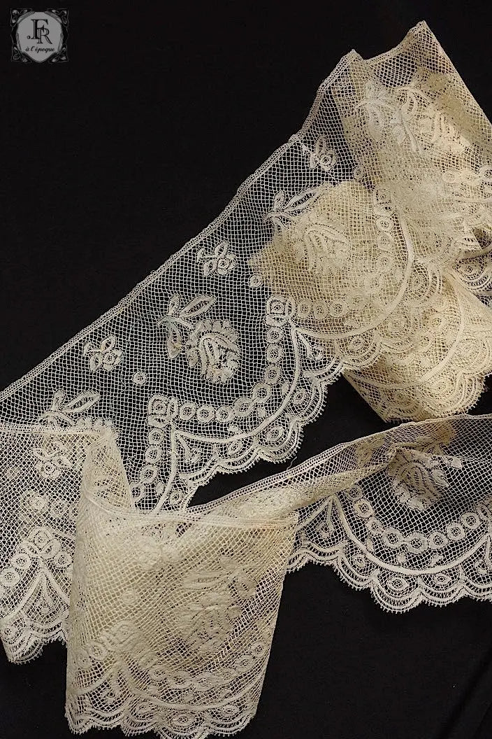 アンティークレース　dentelle ancienne  280cm　アプリカッションアングレテール .FR a l'epoque
