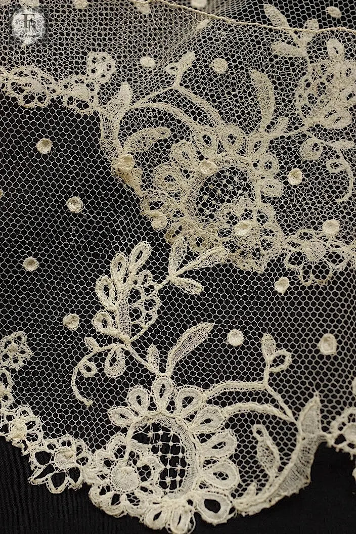 アンティークレース　dentelle ancienne  280cm　アプリカッションアングレテール .FR a l'epoque