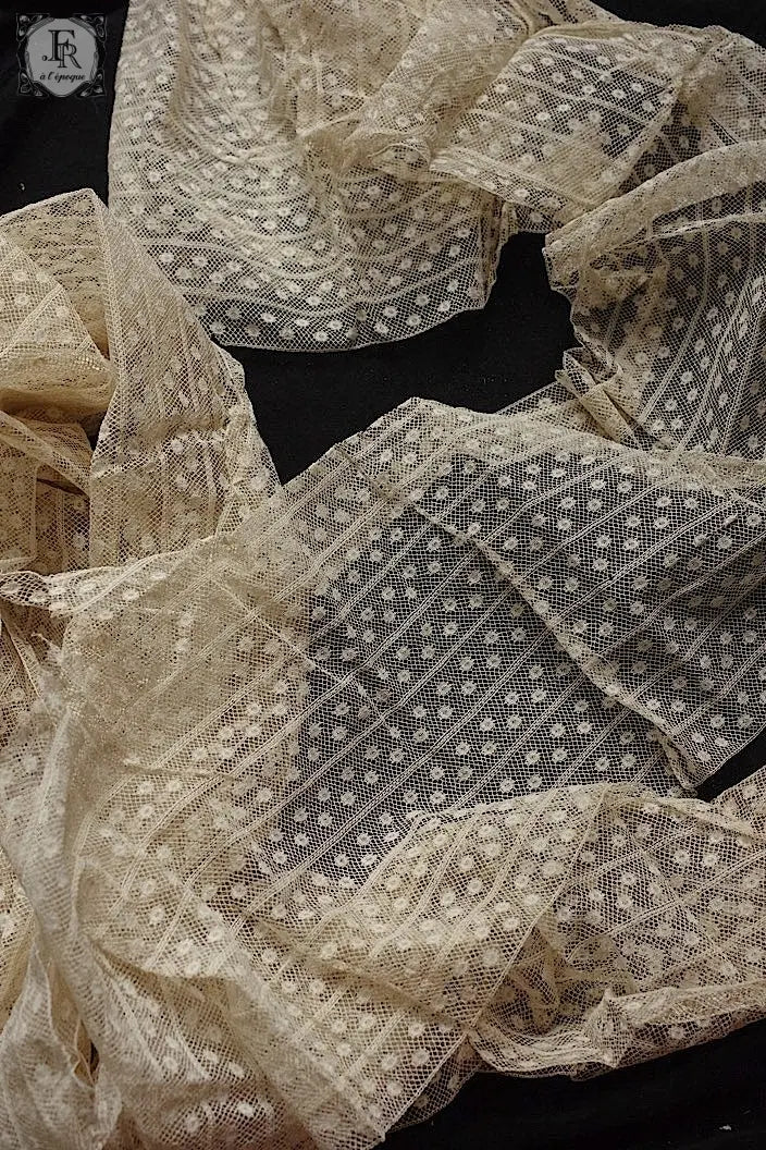 アンティークレース　dentelle ancienne レース合わせ生地 .FR a l'epoque