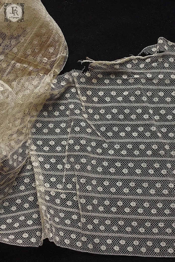 アンティークレース　dentelle ancienne レース合わせ生地 .FR a l'epoque