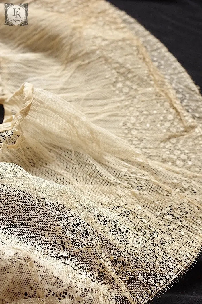 アンティークレース　dentelle ancienne チュールプリーツ .FR a l'epoque