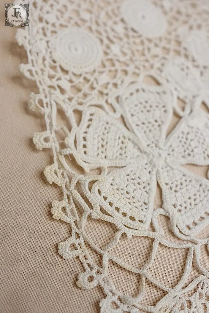 アンティークレース　dentelle ancienne クロシェ襟 .FR a l'epoque