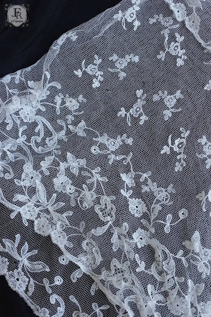 アンティークレース　dentelle ancienne 襟付きケープ .FR a l'epoque