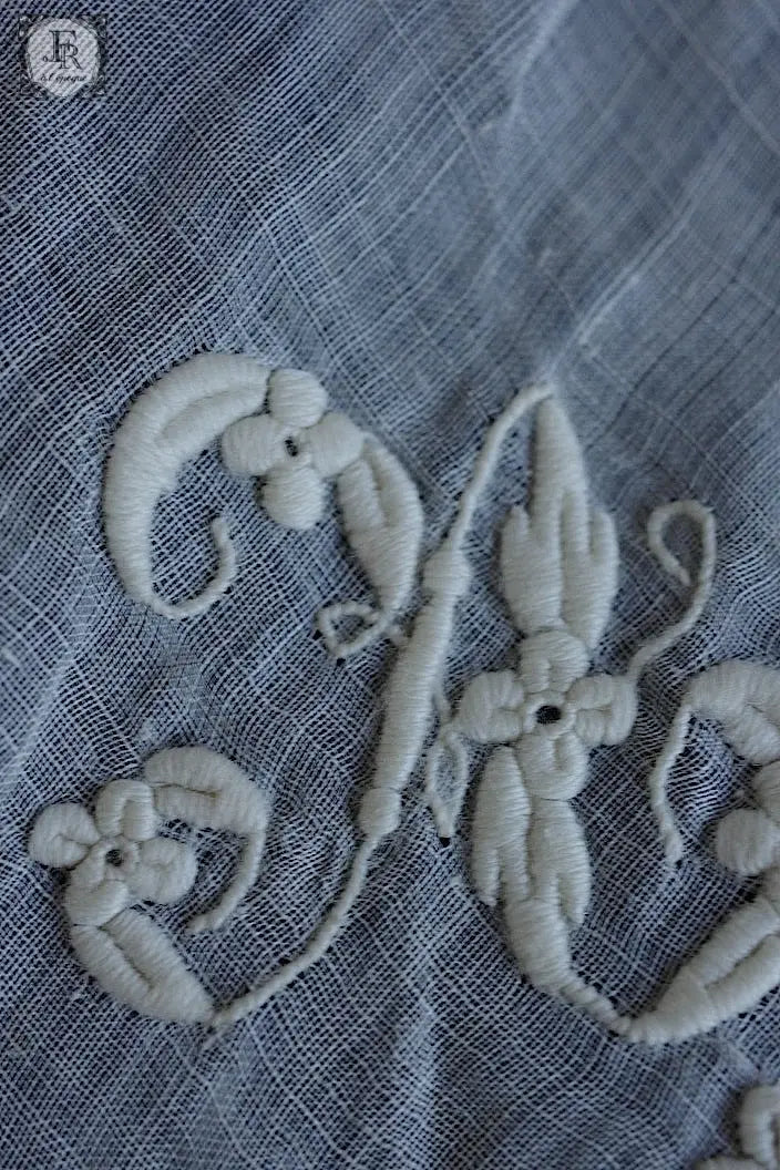 アンティークレース　dentelle ancienne 刺繍襟 .FR a l'epoque